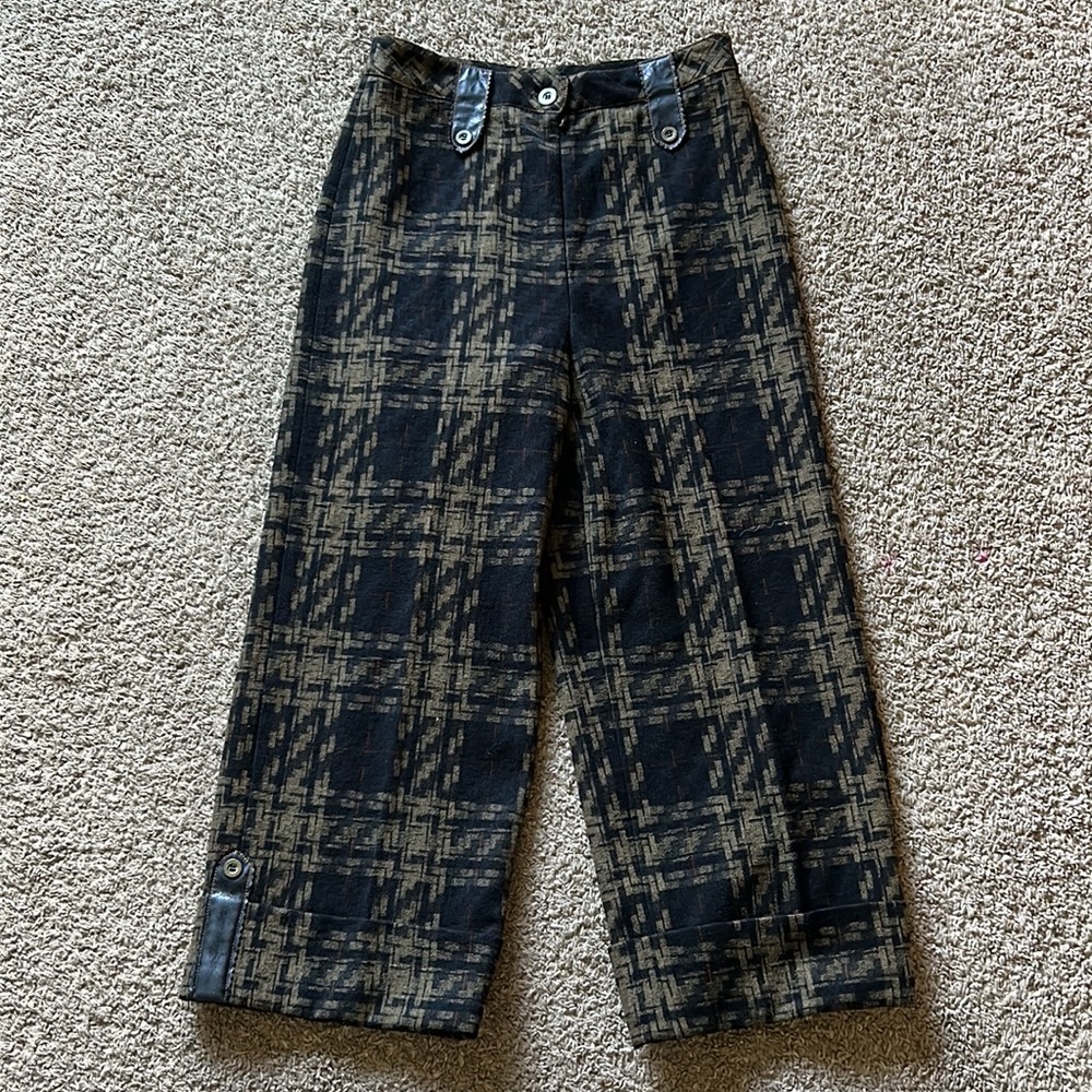 vintage houndstooth trousers